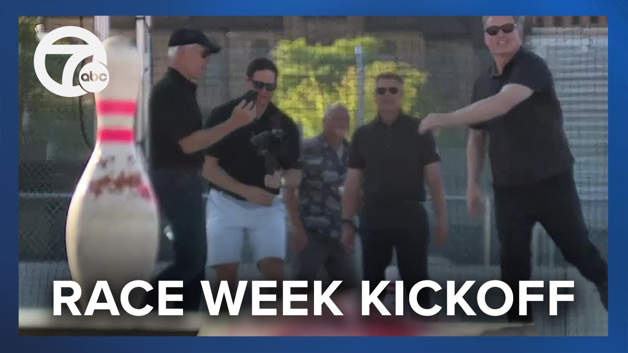 Racers, local celebrities kick off Detroit Grand Prix week with fowling event