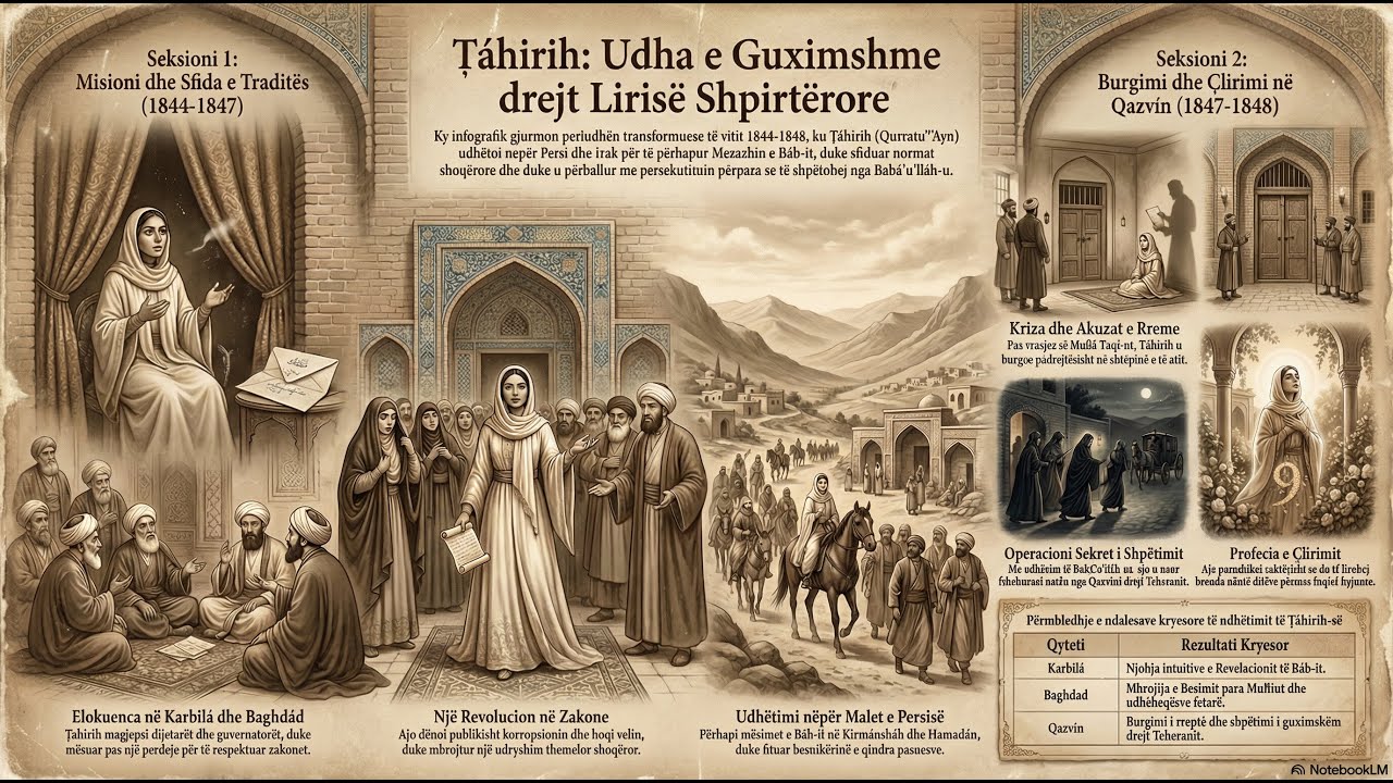 KAPITULLI XV: UDHËTIMI I ṬÁHIRIH·ËS NGA KARBILÁ·JA NË KHURÁSÁN