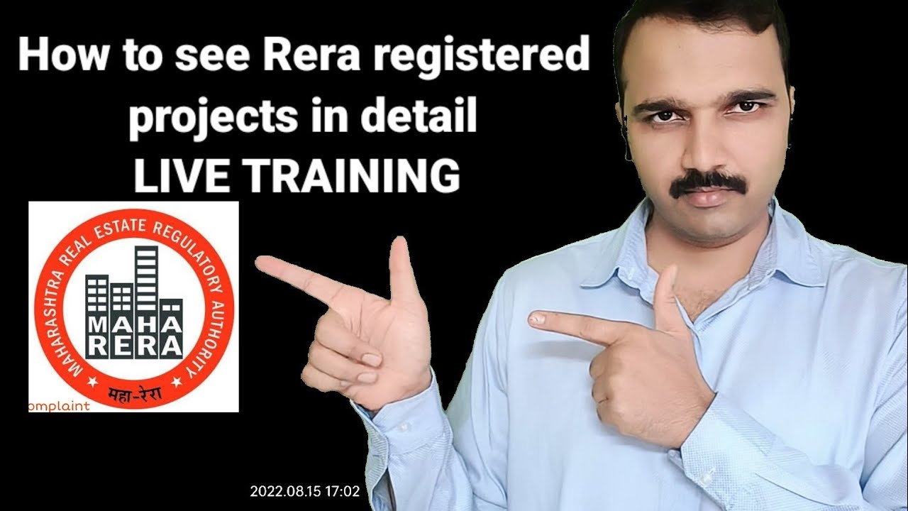 How to see rera registered projects live training?