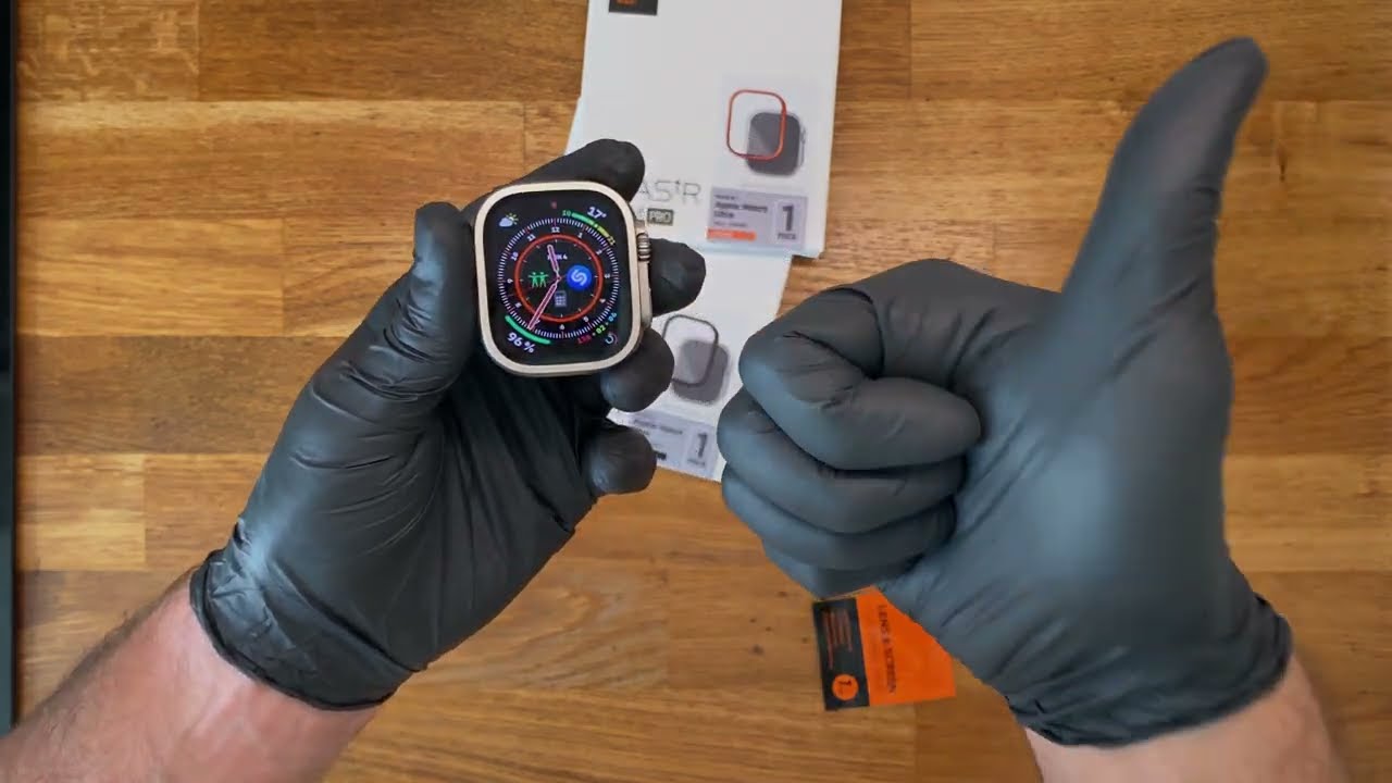 Spigen Glas.tR Slim Pro  Apple Watch Ultra screen protector | apsauginis stiklas | quick tutorial