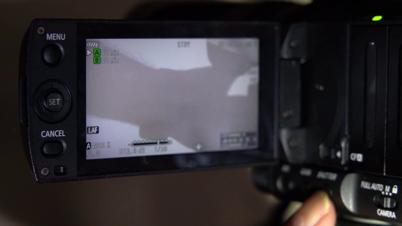 Canon XF100 Shutter Speed adjusting
