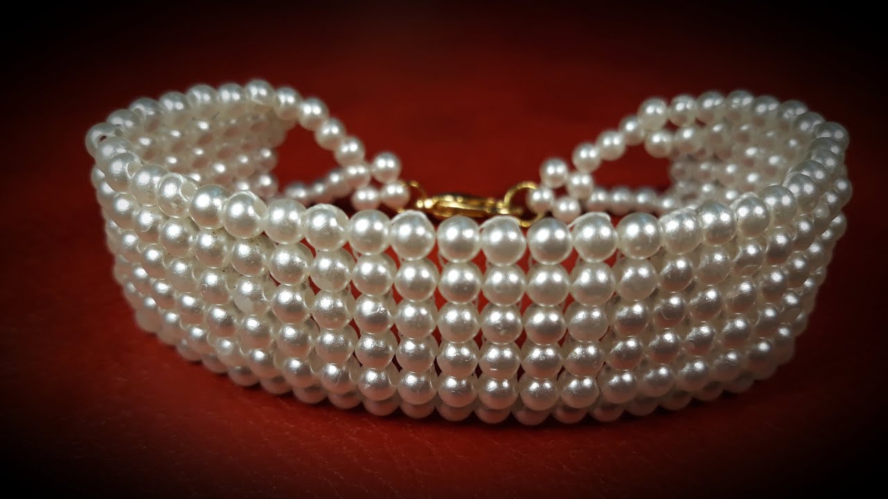 Espectacular Brazalete de Perlas...Clase #293!!!