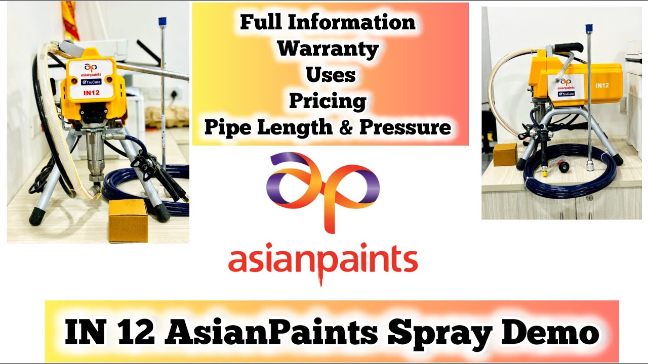 Asian IN12 Spray Machine |Full Demo |Airless Machine |Asian Paint