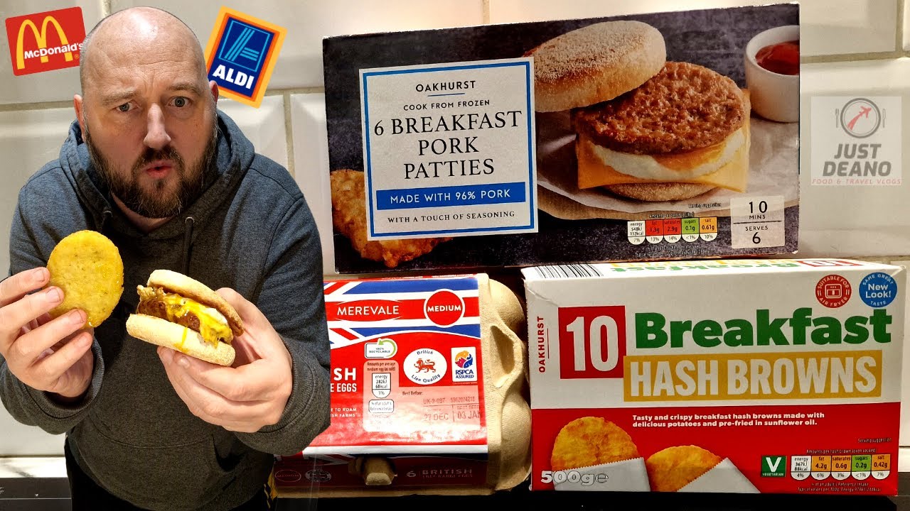 I recreate the iconic MCDONALDS BREAKFAST at home - Aldi Hash Brown and a SAUSAGE & EGG MCMUFFIN !!!