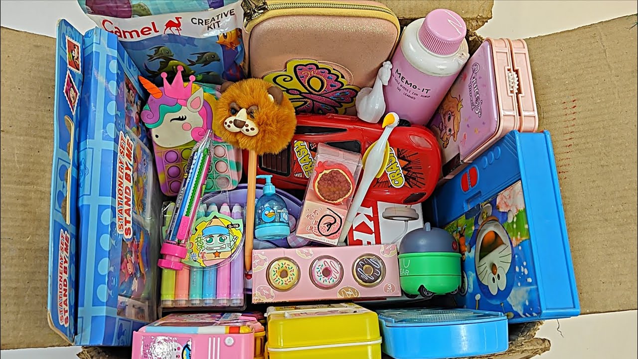 Fancy Stationery Collection, 🦁 pen, doraemon pencil box, Sharpener, school stationery, eraser, DIY