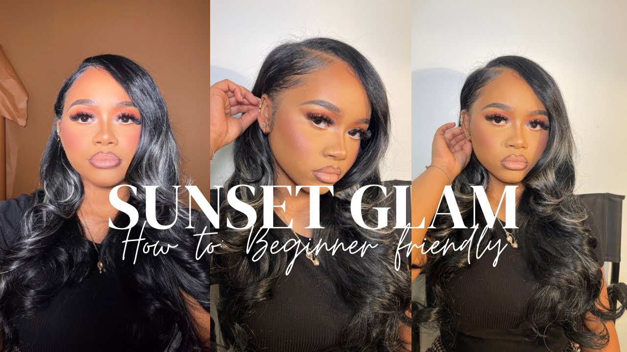 SUNSET INSPIRED GLAM| BEGINNER FRIENDLY CLIENT MAKEUP| HOW TO GLAM
