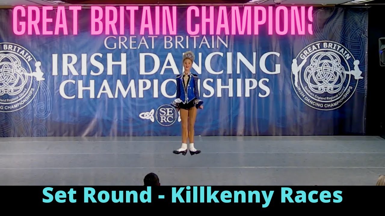 Hanna Mioduszewska dancing the Killkenny Races at the Great Britain Irish Dance Championships 2022.