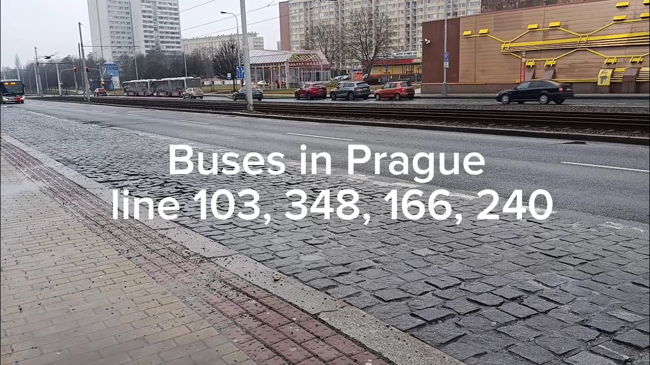 Buses in Prague line 103,348,166,240 🇨🇿