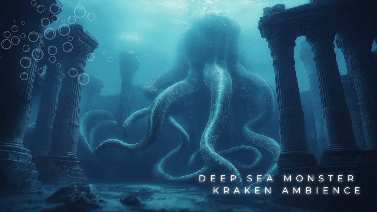 Ambient Deep Sea Abyss 🦑 Kraken&rsquo;s Lair, Sunken City  🔱 Atmospheric Music 🌀