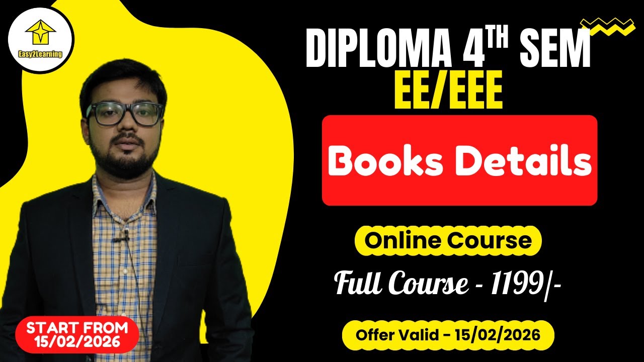 WBSCTE Diploma 4th Sem Books Details | EE/EEE | By Easy2Learning