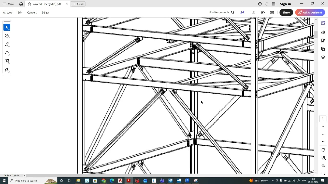 TEKLA HORZ GUSSET PLATE CONNECTION WITH STIFFNER PLATE