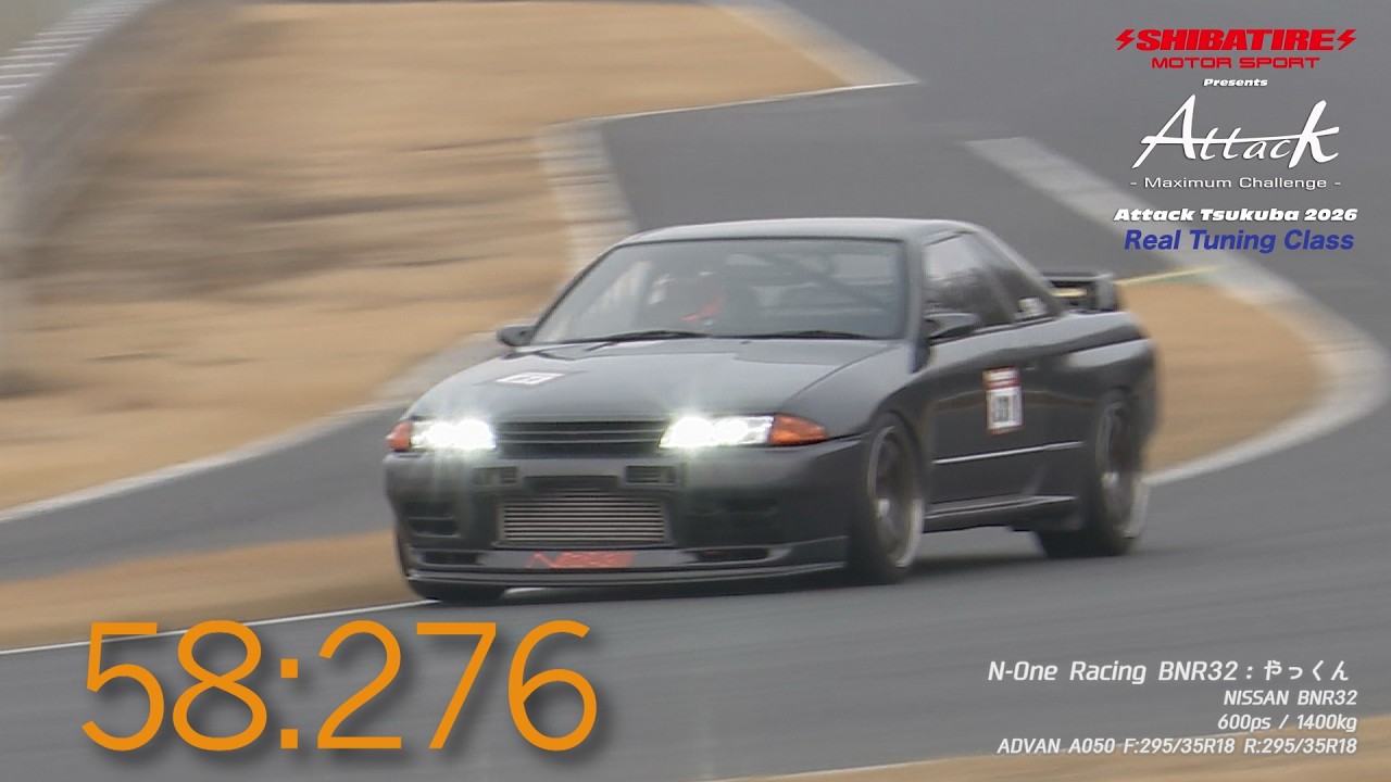 Shibatire presents Attack Tsukuba 2026：N-One Racing BNR32/やっくん[NISSAN BNR32]