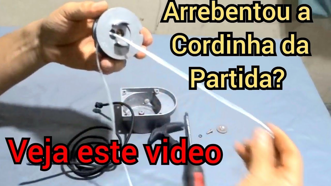 como trocar cordinha da partida retratil
