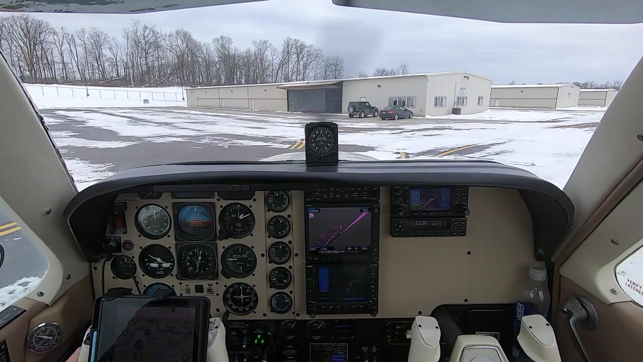 Better Super Snowy Trip Around the Pattern in the Beech Bonanza