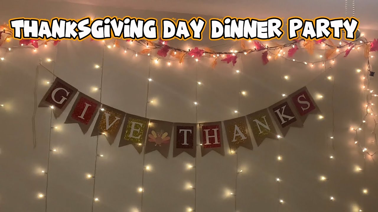 Thanksgiving dinner party in The Bronx New York 