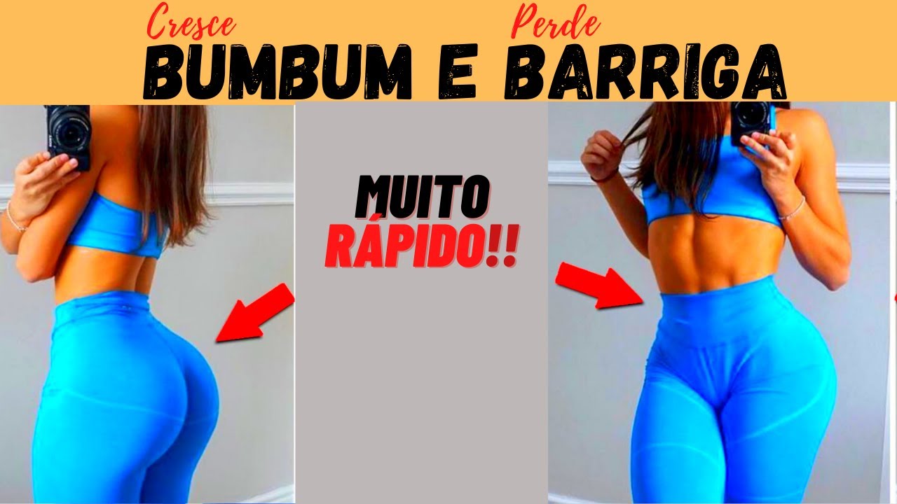 Treino para crescer BUMBUM e Perder BARRIGA rápido. 15 minutos