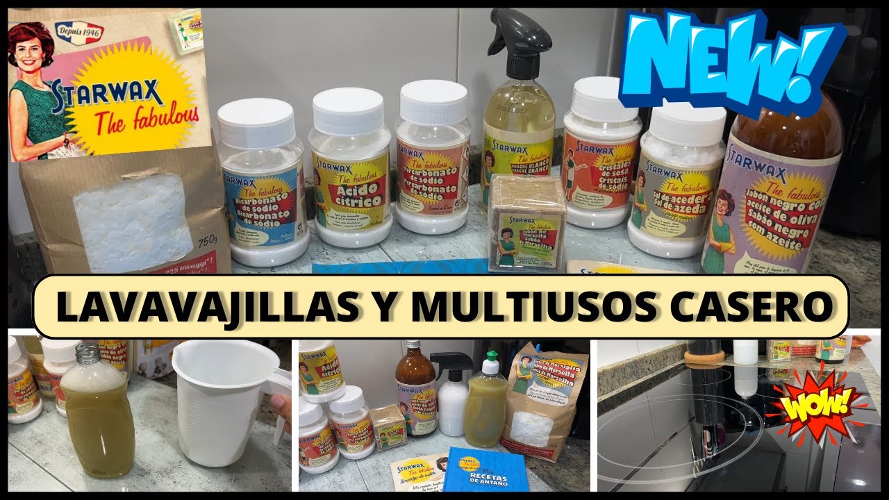 ✔LIMPIADOR MULTIUSOS+LAVAVAJILLAS CASERO SUPER FÁCIL😜@StarwaxFabulous
