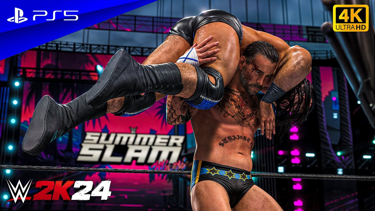 WWE 2K24 - Drew McIntyre vs. CM Punk | Extreme Rules at SummerSlam | PS5™ [4K60]