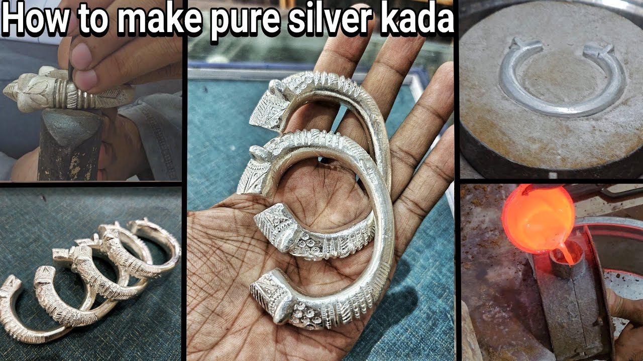 silver kada || How to make antique silver kada || Rajasthani kada #kada