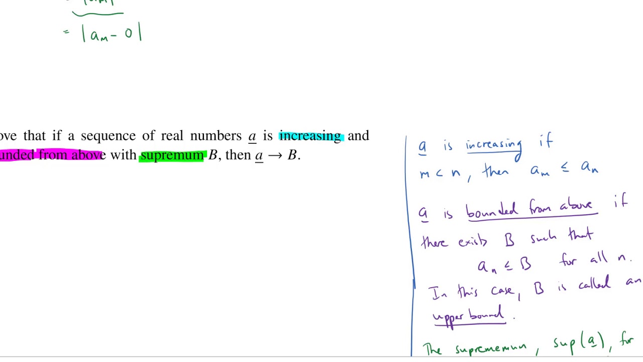 Proof that an Increasing Bounded Sequences Converge to its Supremum