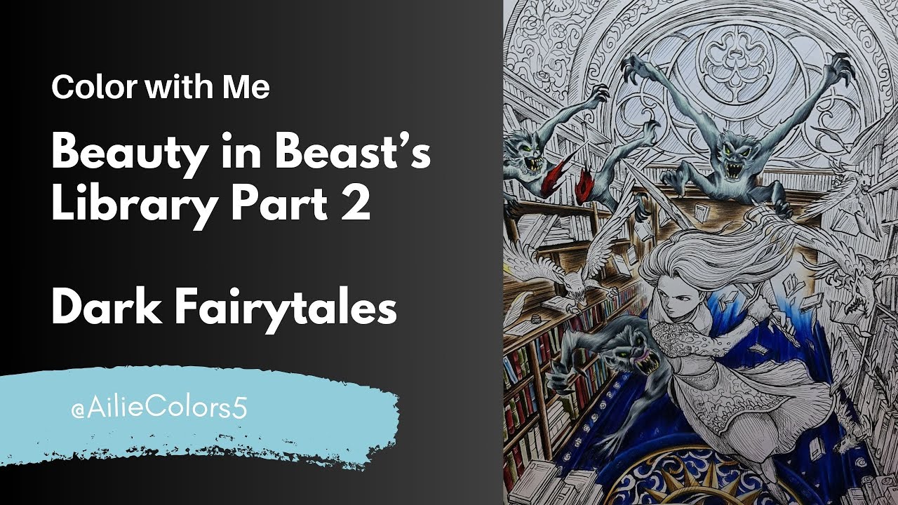 #livestream  Kerby Rosanes Dark Fairytales Part 2 | #coloring monkeys & carpet | #adultcoloring