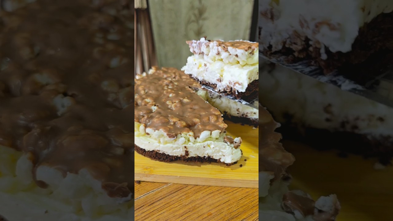 Cheesecake Kinder Country #чизкейк #киндеркантри #десертбезвыпечки #shorts #foodvideo