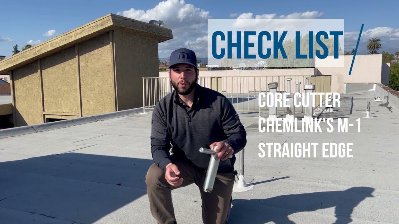 Roof Evaluation Using Core Cutter and Chem Link M-1 Sealant