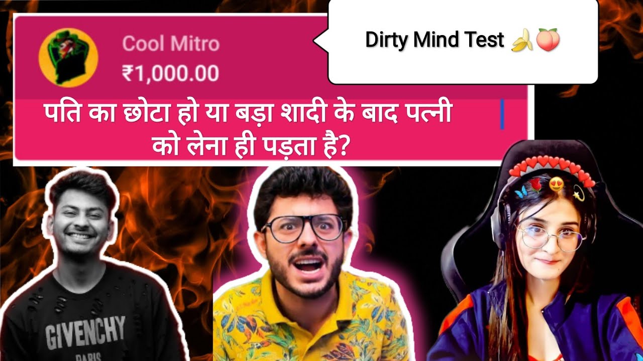 Dirty Mind Test Prank on Streamers ft. @PAYALGAMING
