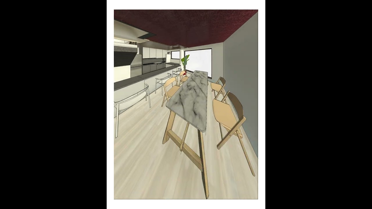 Proyecto Vivienda Multifamiliar- Recorrido del departamento 203-1