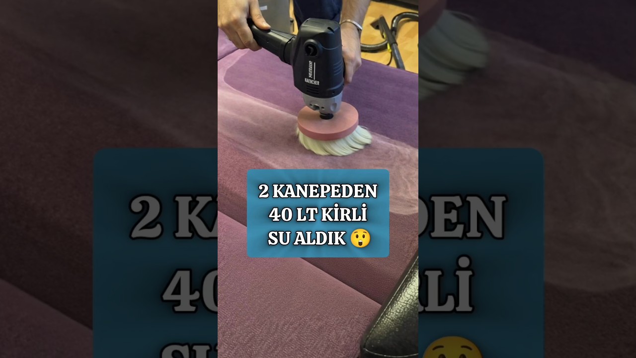 2 KANEPEDEN 40 LT KİRLİ SU ALDIK 😲 #koltukyıkama #koltuktemizleme #temizlik #temizlik #karcher