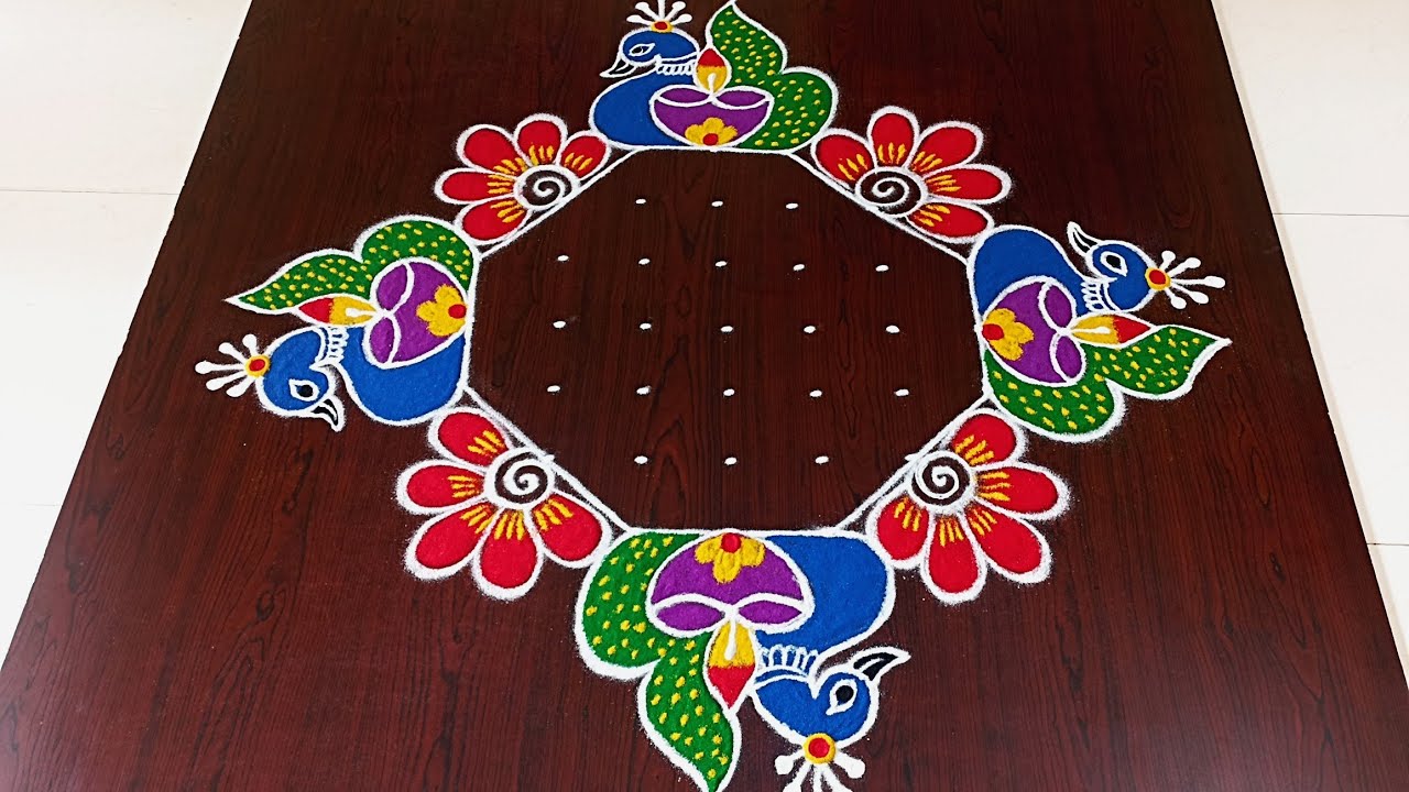 9×1dots beautiful sankranti chukkala muggulu🌷|easy sankranti rangoli|Pongal kolams