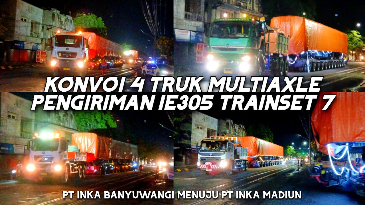 KONVOI TRUK MULTIAXLE BIKIN JALANAN MACET? 😱 | Hunting Pengiriman KRL INKA iE305 Trainset 7