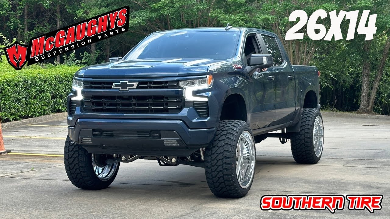 ** 2023 Chevy Silverado 1500 ** 9” McGaughys lift & 26x14 KG1 Forged wheels