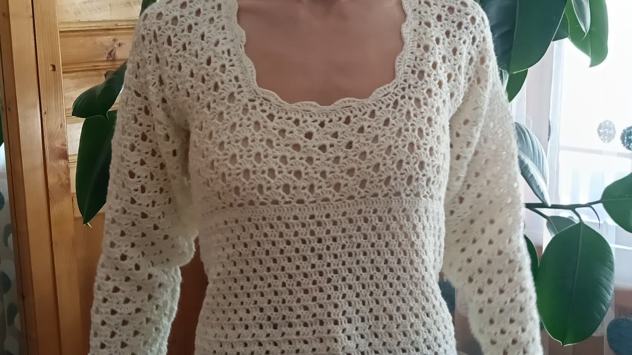 Pulover croșetat Crăiasa Zăpezii.Tutorial pentru începători.Tutorial crocheted sweater women's.