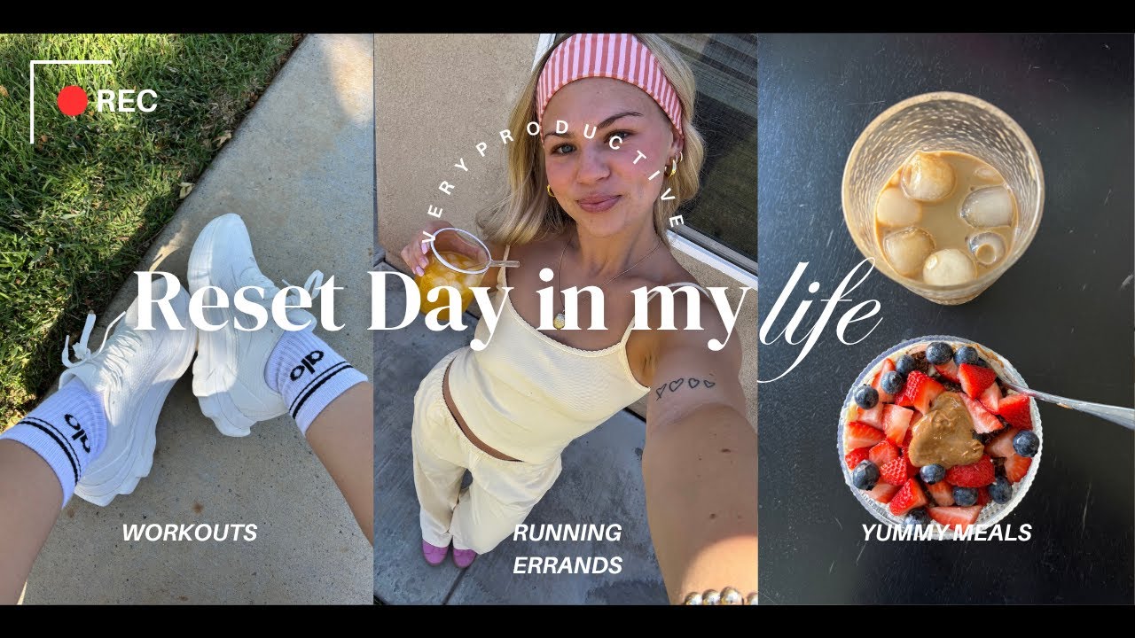 A Productive Reset Day in my Life! - working out, grocery shopping, cleaning, cooking 🛒👟🧼🧘🏼‍♀️