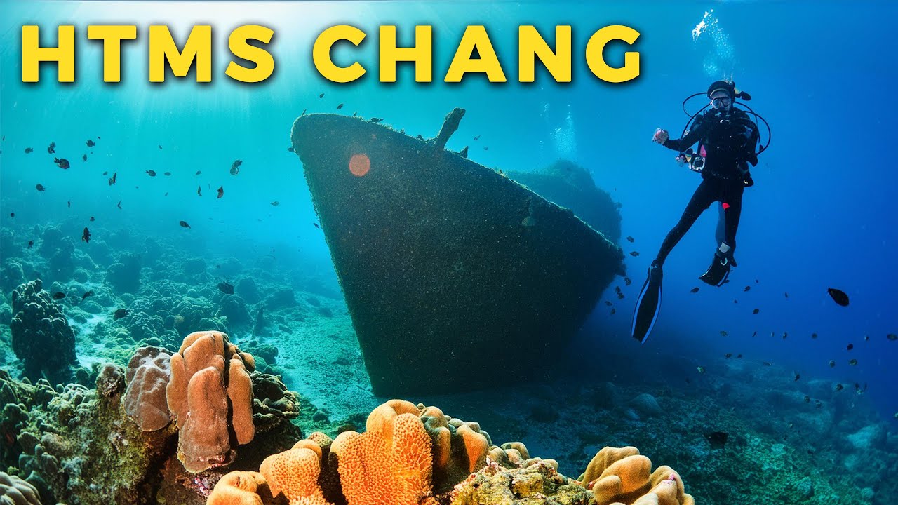 Diving the BIGGEST SHIPWRECK in Thailand – HTMS CHANG – Koh Chang Diving Thailand