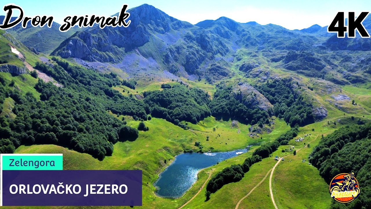 Zelengora Orlovackog jezero Bosna i Hercegovina NP Sutjeska 14. juli 2023.Dron snimak 4k