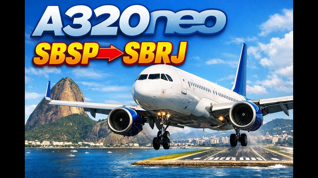 A320neo na Ponte Aérea SBSP ➜ SBRJ | Pouso no Santos Dumont | MSFS 2024