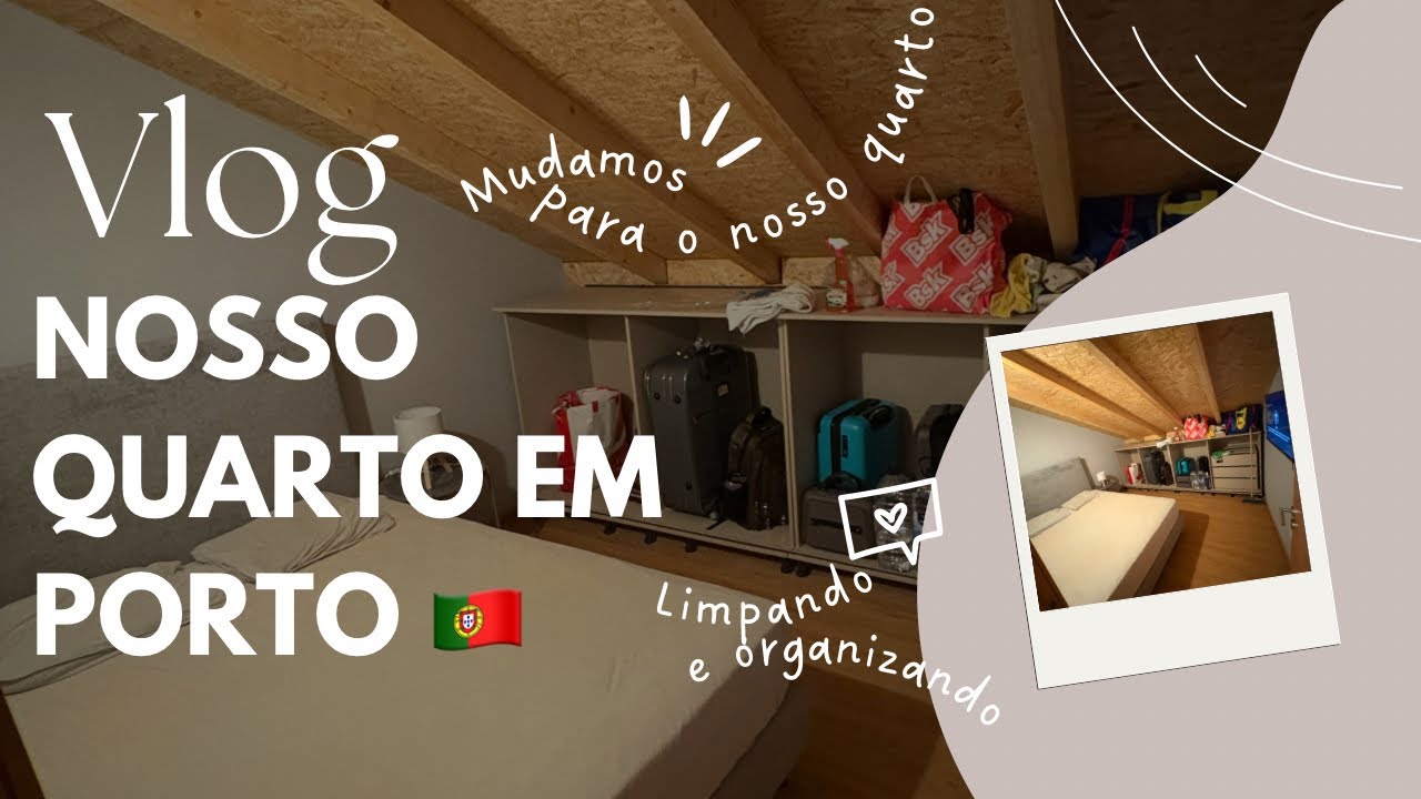 Vlog: nosso quarto em Porto 🇵🇹