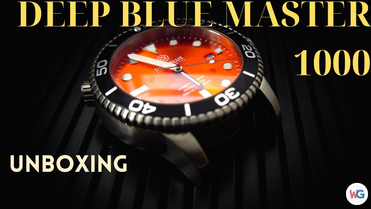Orange dial diver, Deep Blue Master 1000 budget diving watch
