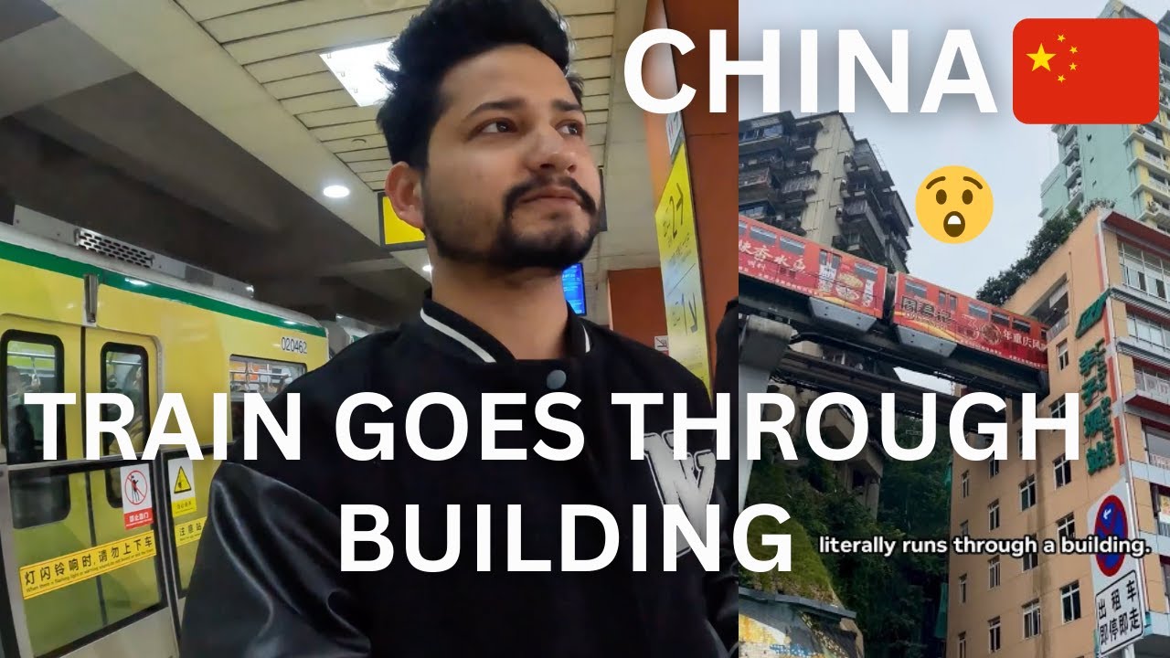 Train in China Goes Through Building - CHONGQING CITY CHINA 🇨🇳