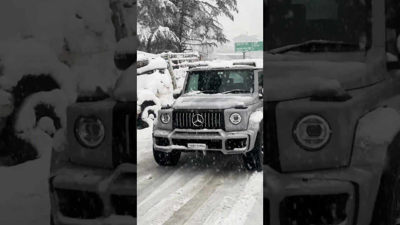 Cars Crashed In Snowfall Today  In Manali || Manali || Snowfall #snowfall #manali #audiq7 #jimny 