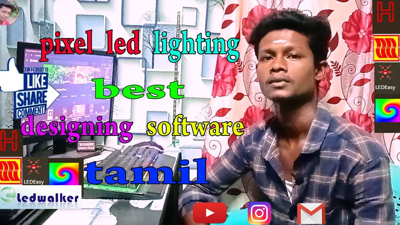 how to pixel led lighting best designing software//tamil