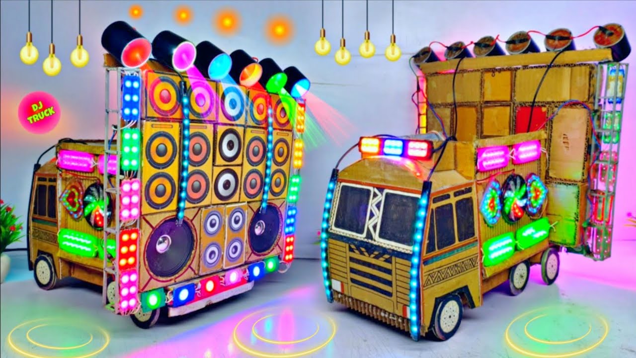 Mini Dj Pickup Loading At-home by cardboard making dj truck | dj pickup kese banaye | dj wala,  gadi