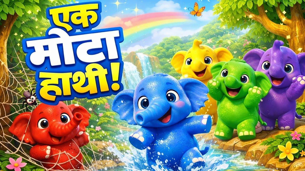Ek mota hathi ।। एक मोटा हाथी ।। 🐘🐘 #ekmotahathi #nurseryrhymes 