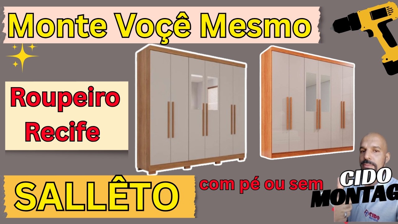 🔴MONTAGEM PASSO A PASSO #roupeiro  RECIFE ATE  TERMINA  #sallêto