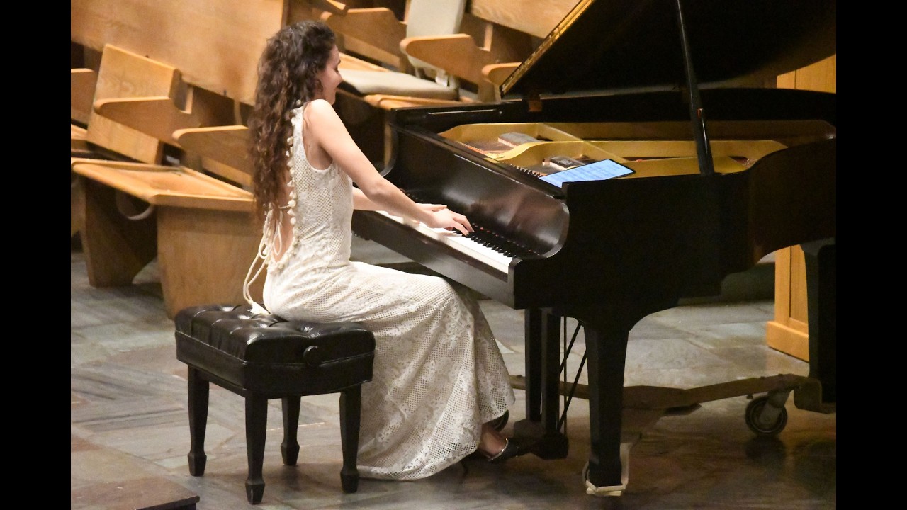 2026 02 16 Danae Doerkin Piano Belmont Abbey Basilica, Belmont, NC.   East-West