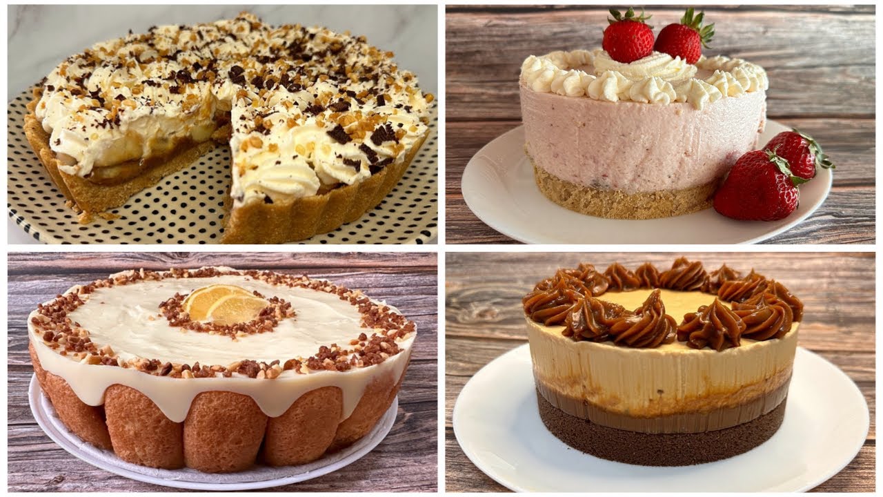 4 Deliciosas y Fáciles RECETAS de Postres SIN HORNO