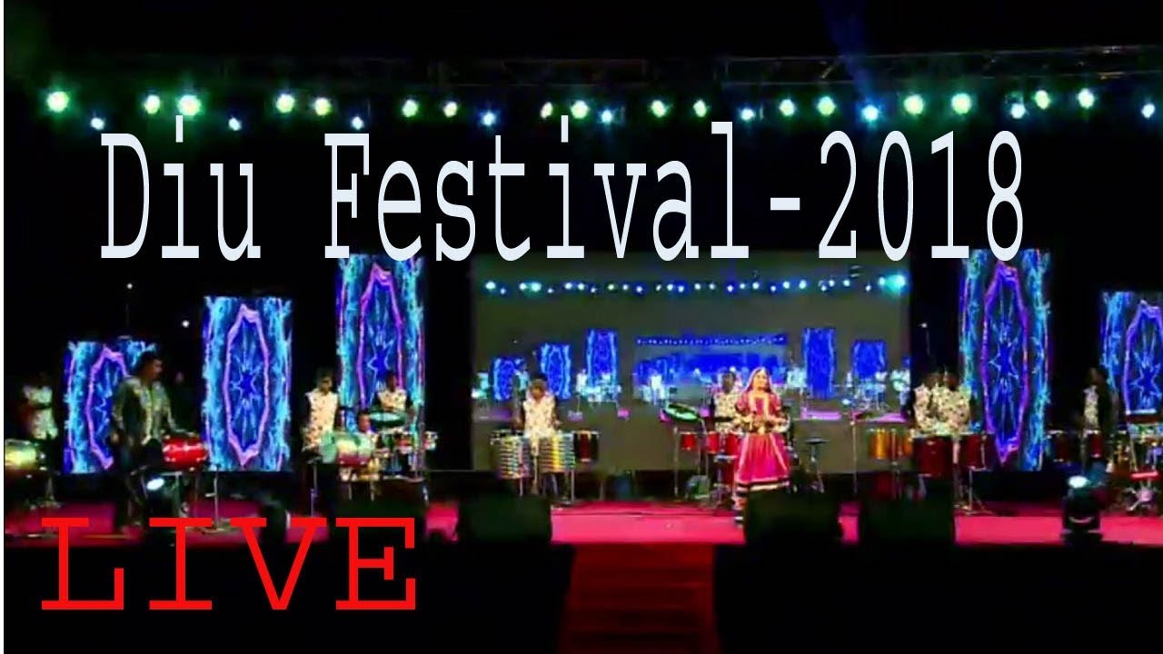 Live Diu Festival 2018 from starting  on diu liberation day/Festa de Diu 2018 with hemal rajput