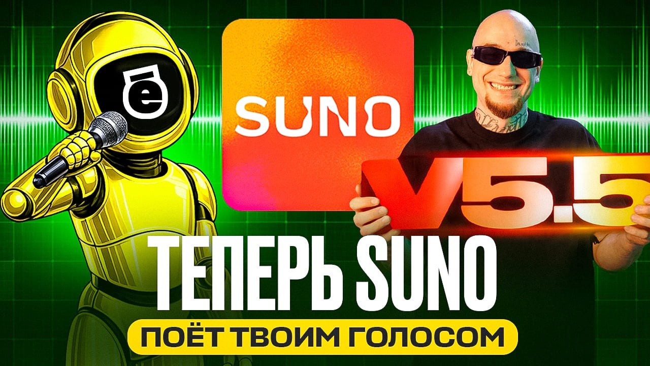 Suno 5.5: Теперь ИИ поёт ТВОИМ голосом